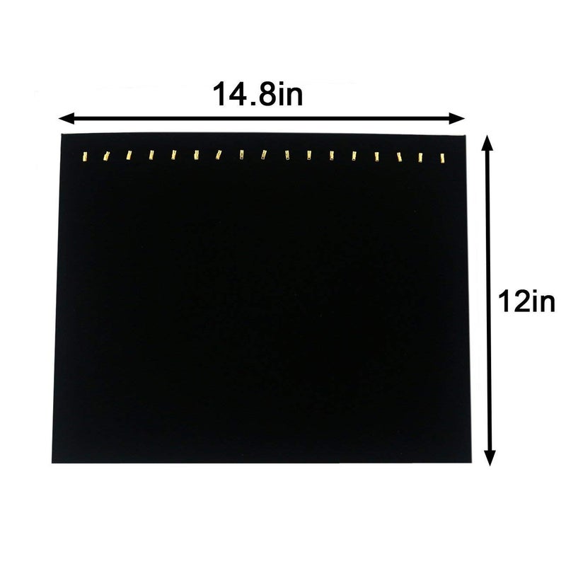 Jashem 17 Hooks Necklace Display Jewelry Tray Organizer Pad Showcase Display Case 14.7"x12" (2 pieces) - Image 4